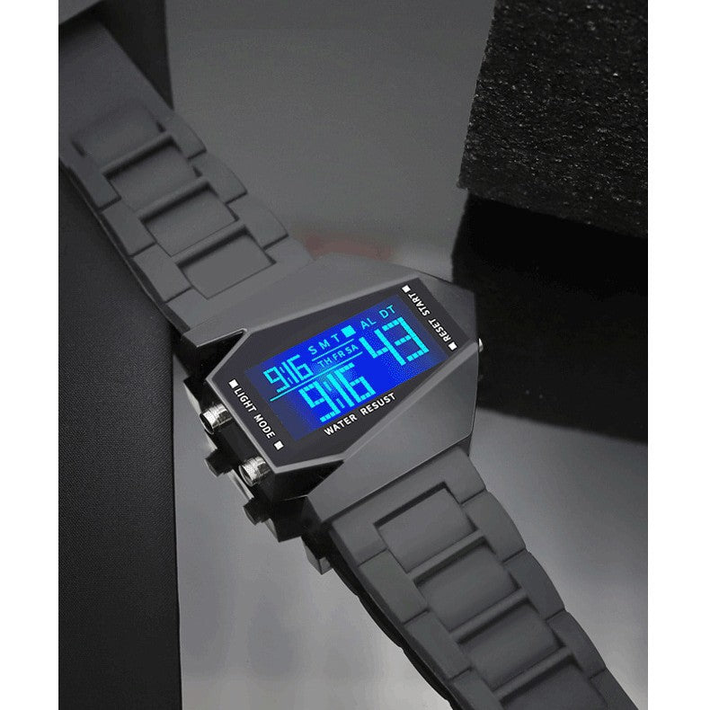 Luminous Multifunctional Square Fighter Aircraft Watch Men&#039;s And Women&#039;s Sports Couple Watch Children&#039;s Student Watch