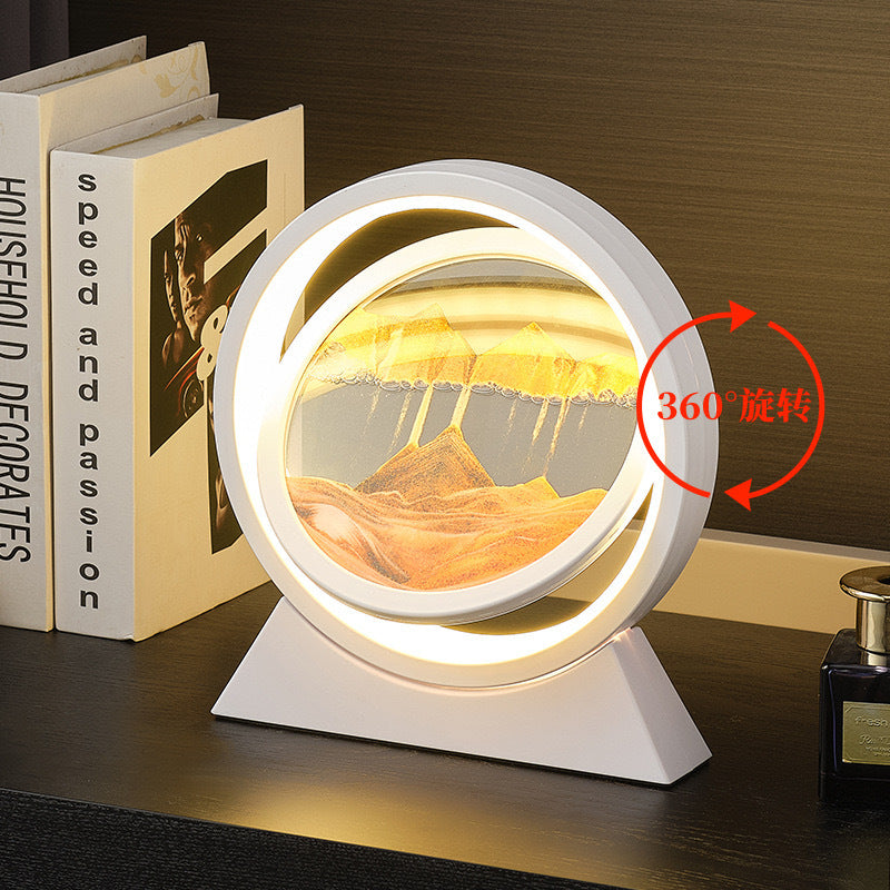 Creative Quicksand Painting Bluetooth Audio Table Lamp Ornaments Export Export Hourglass Creative Desktop Dynamic Home Gifts