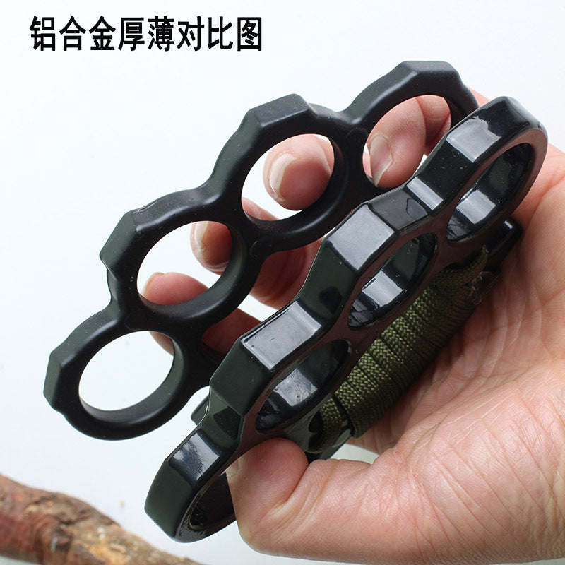 Aluminum Alloy Self-defense Finger Tiger Ring Chain Key Chain Edc Car Window Breaker Multi-functional Portable Clasp Palm