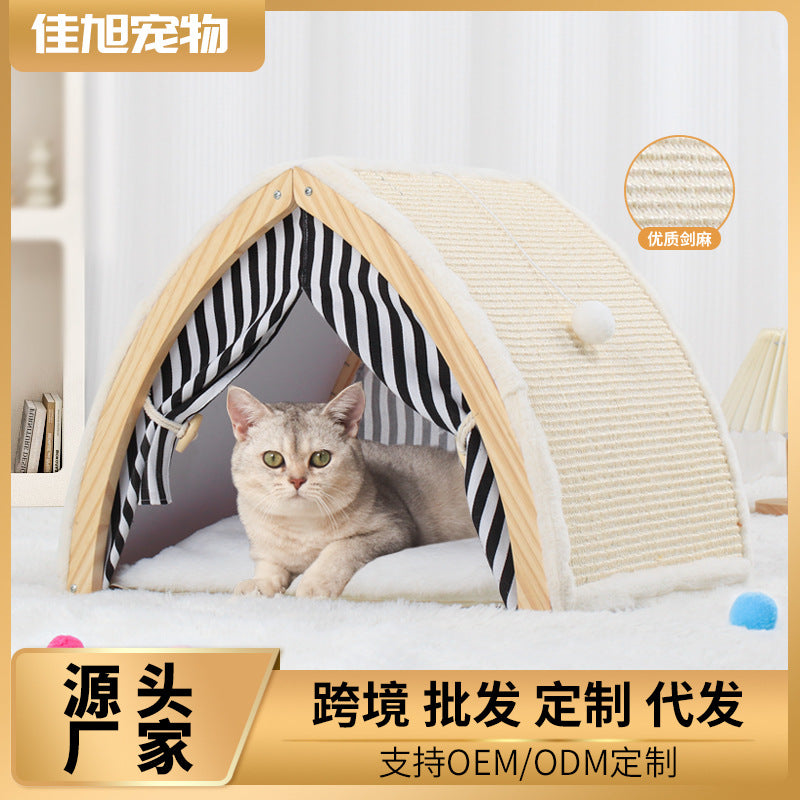 Cat Tent, Universal Sisal Pet Supplies For All Seasons, Cat Villa, Cat House, Foldable Cat House, Cat Nest, Summer Cool Nest