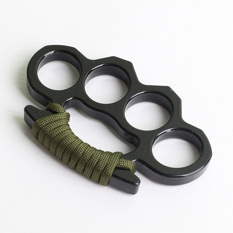 Aluminum Alloy Self-defense Finger Tiger Ring Chain Key Chain Edc Car Window Breaker Multi-functional Portable Clasp Palm