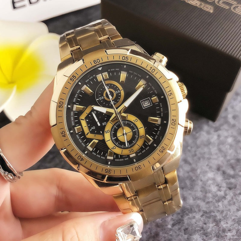 Multifunctional Six-Pin Chronograph Watch Men&#039;s Niche Light Luxury Large Dial Watch Men&#039;s 2025 Hot Style Retro Watch