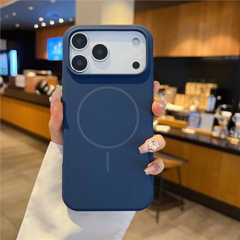 Skin-sensitivity Silicone Liquid IPhone 17 Mobile Phone Case Magnetically Absorbed Full-package Anti-fall Apple 17pro Air Protective Case Max