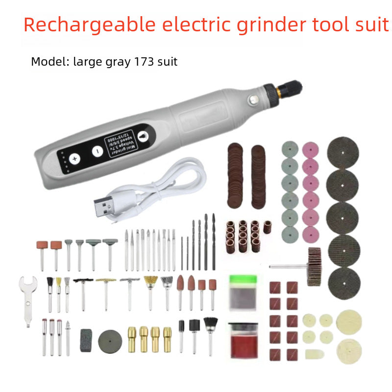 Miniature Electric Drill Polishing And Grinding Machine Set For Home Use Walnut Wood Carving Cutting And Grinding Tool Kit