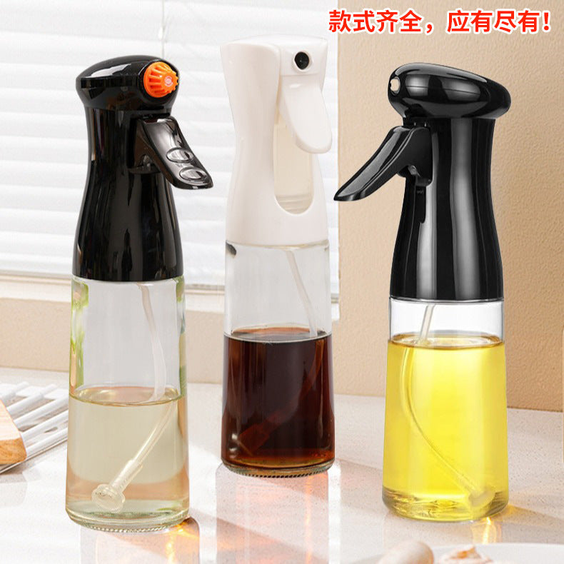 New Atomization Oil Spray Pot Not Hanging Oil Glass Oil Spray Bottle Food Grade Oil Pot Household Spice Bottle Kitchen Oil Spray Pot