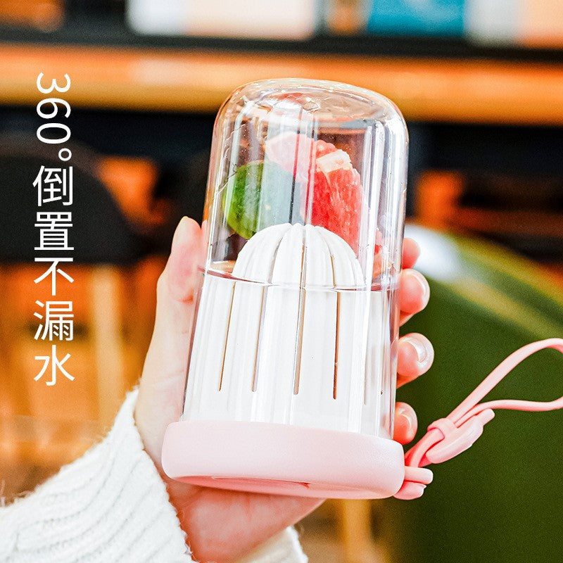 Plastic Cup Suction Tube Cup High Color Value Plastic Cup With Straw Handy Cup Outgoing Portable Summer Cup Suction Tube Cup