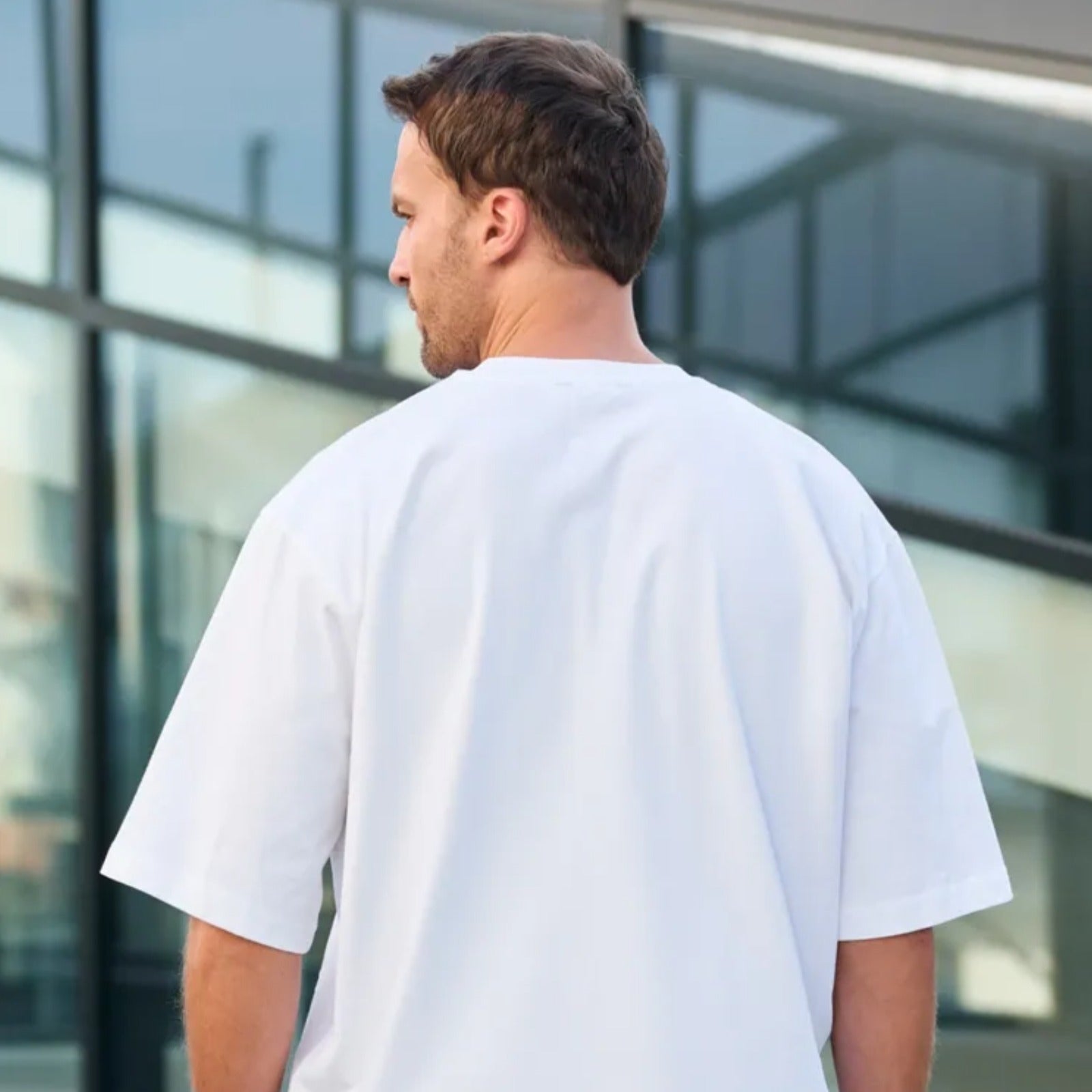 European Code 260G Heavy Cotton Shoulder Crewneck T-shirt Men&#039;s Fashion Brand OVERSIZE Cylinder Seamless T-shirt