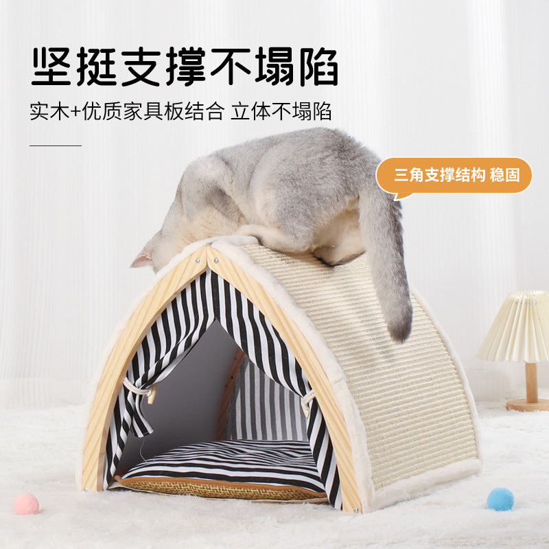 Cat Tent, Universal Sisal Pet Supplies For All Seasons, Cat Villa, Cat House, Foldable Cat House, Cat Nest, Summer Cool Nest