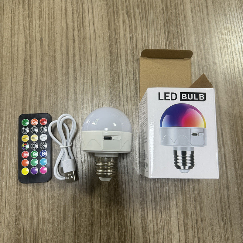 Led Battery Night Light Magnetic E27 Colorful Light Bulb Remote Control Timing Dimming Atmosphere Cabinet Light Rechargeable Ball