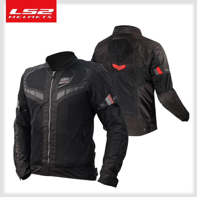 Ls2 Motorcycle Cycling Suit Motorcycle Racing Suit Cycling Pants Men&#039;s Summer Mesh Breathable Jacket Mj158