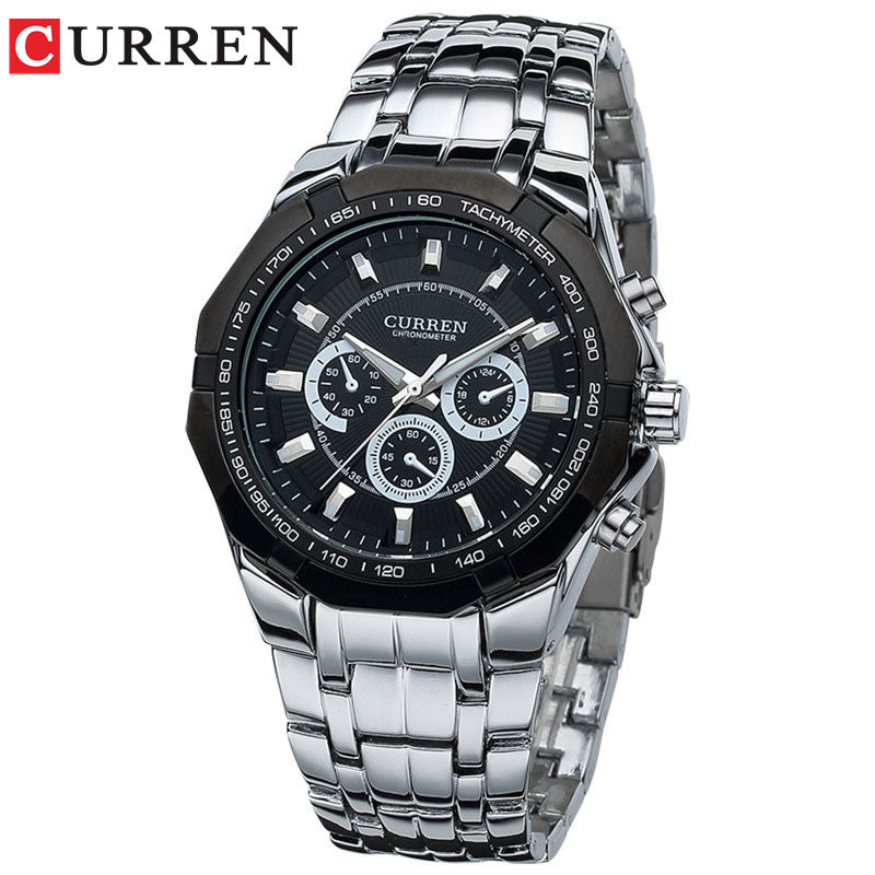 Business Fashion Men&#039;s Precision Watch Quartz Watch False Three-Eye Watch