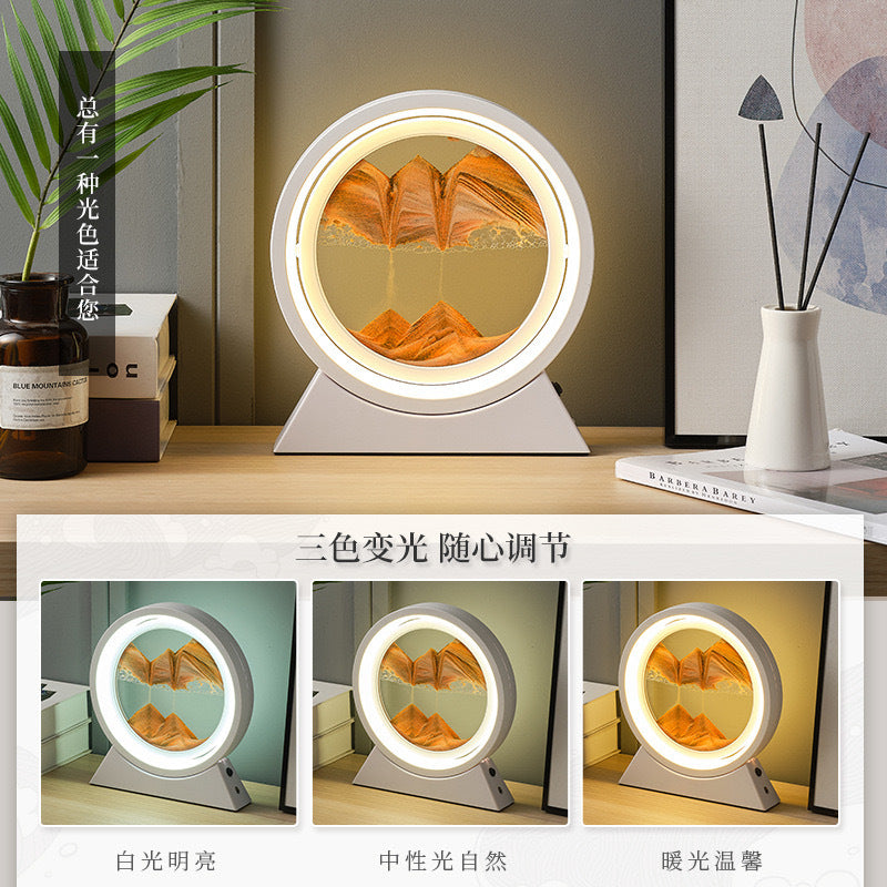 Creative Quicksand Painting Bluetooth Audio Table Lamp Ornaments Export Export Hourglass Creative Desktop Dynamic Home Gifts