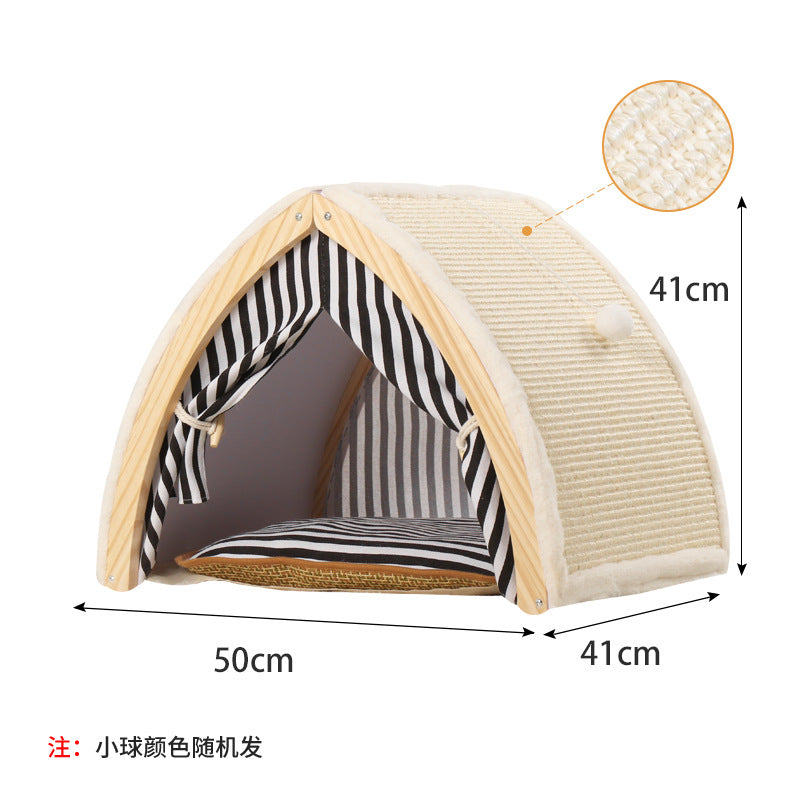 Cat Tent, Universal Sisal Pet Supplies For All Seasons, Cat Villa, Cat House, Foldable Cat House, Cat Nest, Summer Cool Nest