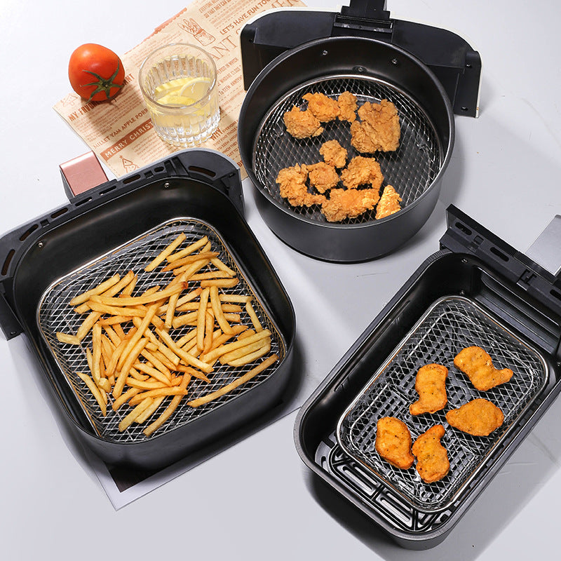 New Cross-border Air Fryer Grill 304 Stainless Steel Dehydration Mesh Rack Thickened Three-layer Removable Cooling Grill