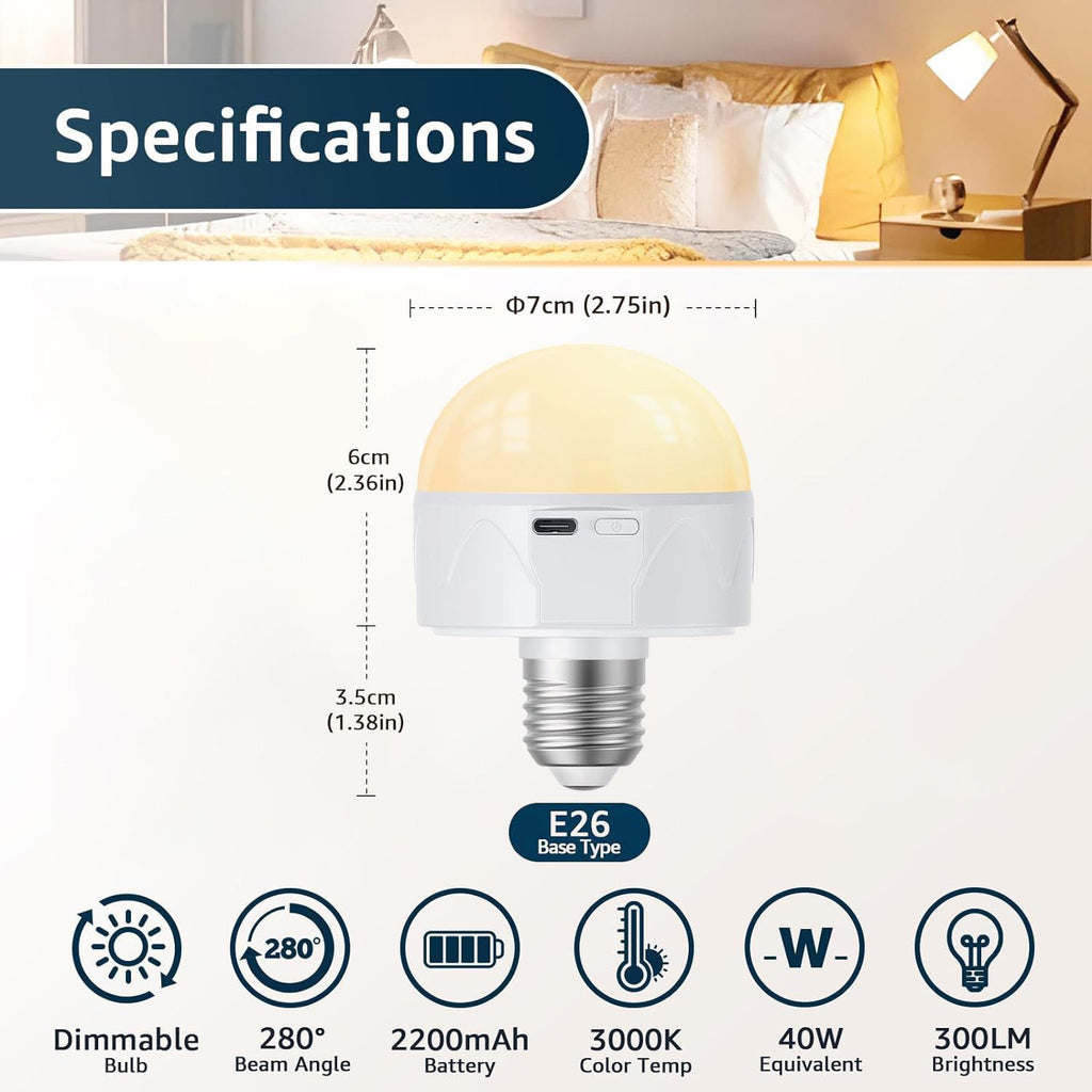 Led Battery Night Light Magnetic E27 Colorful Light Bulb Remote Control Timing Dimming Atmosphere Cabinet Light Rechargeable Ball