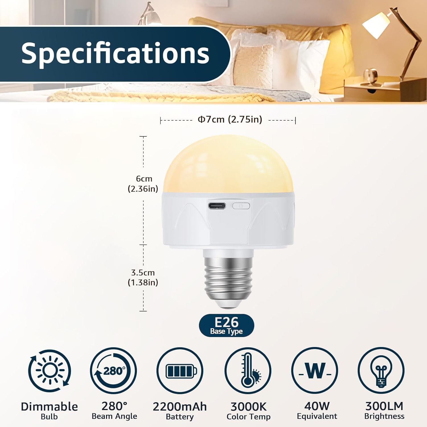 Led Battery Night Light Magnetic E27 Colorful Light Bulb Remote Control Timing Dimming Atmosphere Cabinet Light Rechargeable Ball