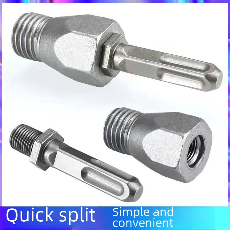 8-38 Extended Drill Conversion Head Tool Connection Rod Wall Punching Joint Accessories Square Handle Round Handle Hex Blow