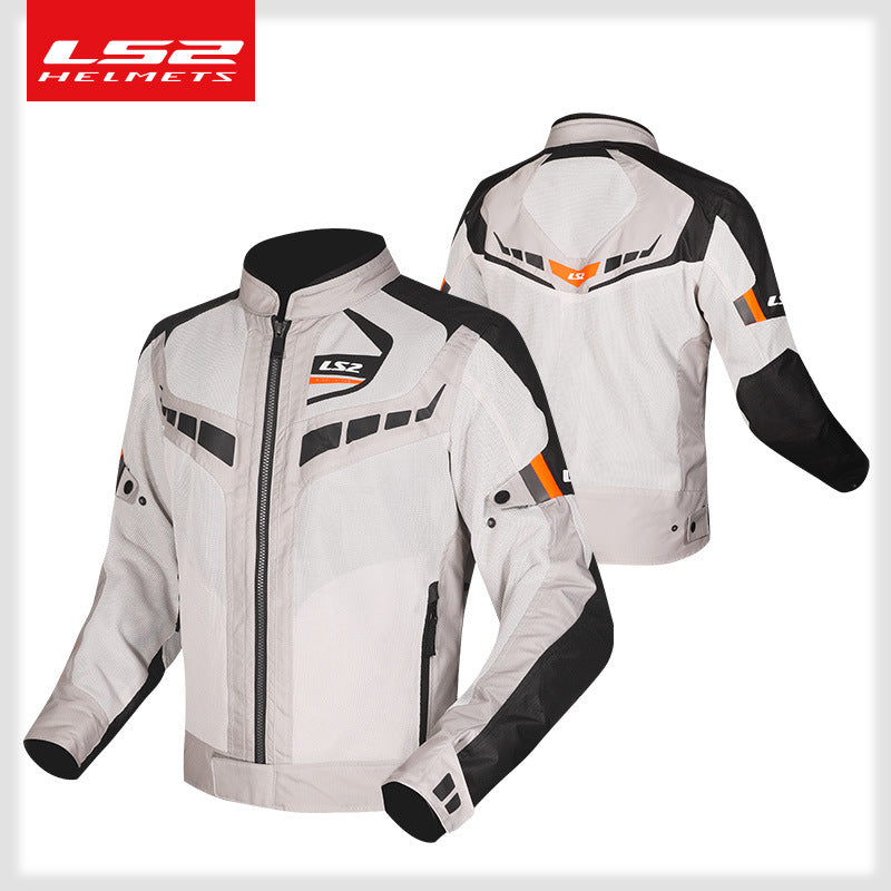 Ls2 Motorcycle Cycling Suit Motorcycle Racing Suit Cycling Pants Men&#039;s Summer Mesh Breathable Jacket Mj158